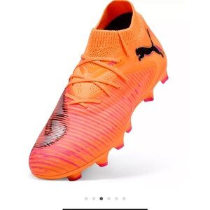Puma Vibrant Orange and Pink Cleats